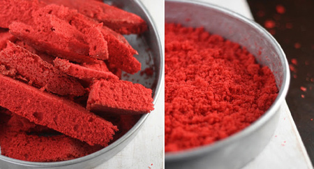 طرز تهیه کیک مخملی قرمز مخصوص ولنتاین velvet cake valentine